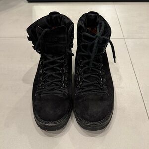 Buttero Black Suede Hiking Boots - Size 38.5